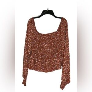 ULTRA FLIRT Smocked Peplum Top